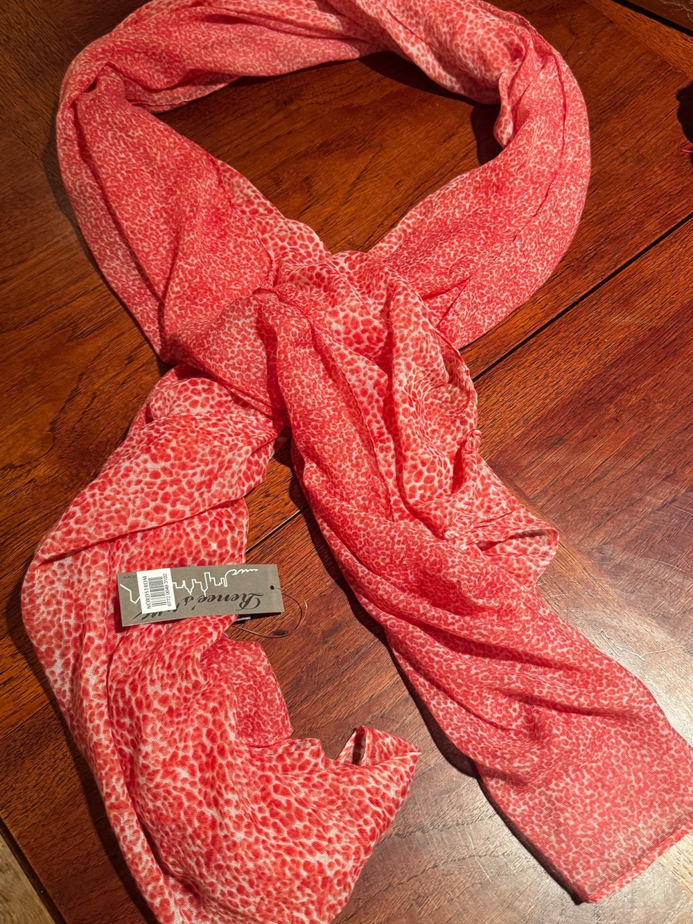 Renee’s NYC Coral Pink Animal Print Scarf NWT Nordstrom